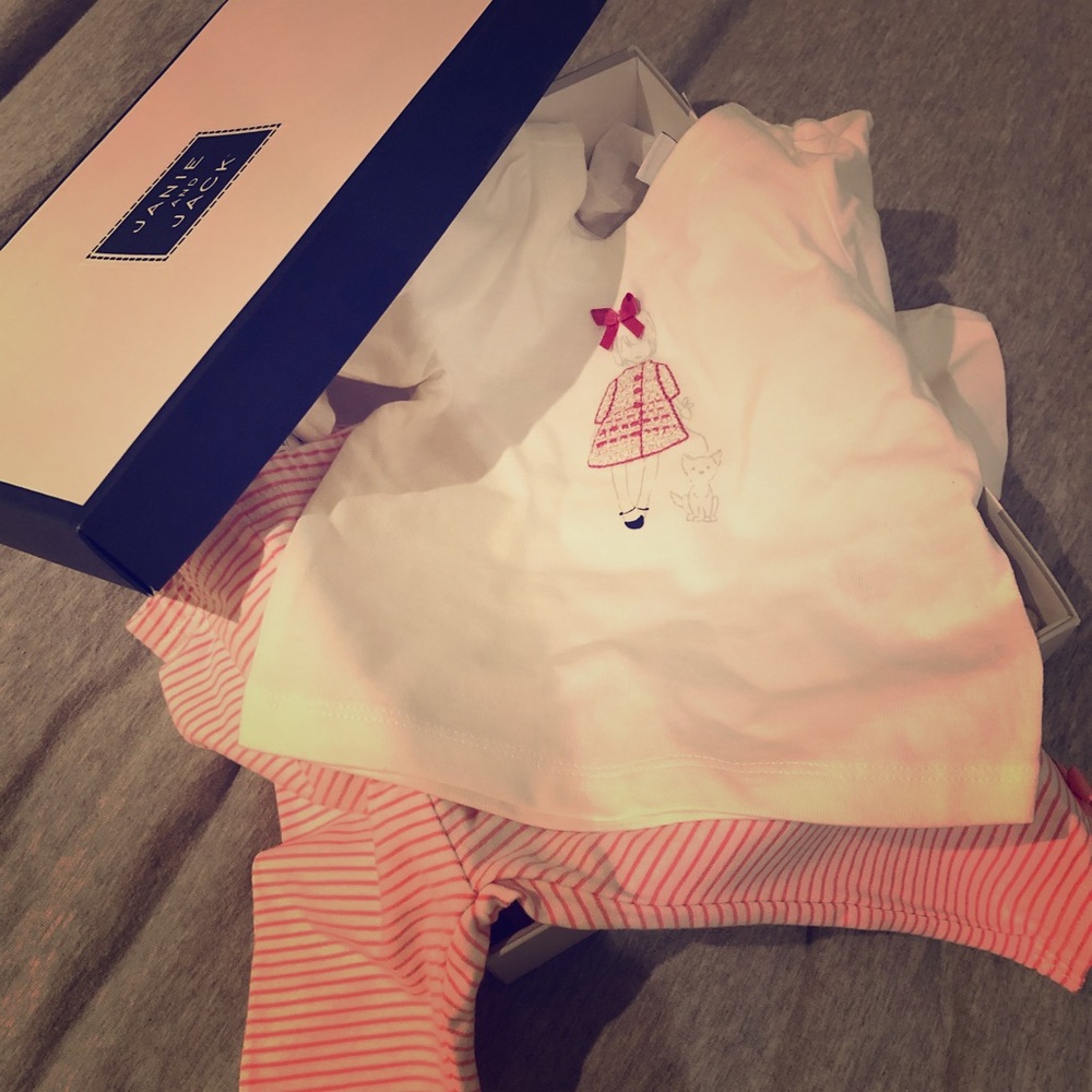 Janie and Jack 3-6M baby girl top and pants